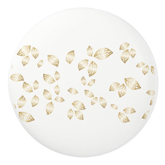 セラミックキャビネットのノブ離れ金ゴールド セラミックノブ (正面)