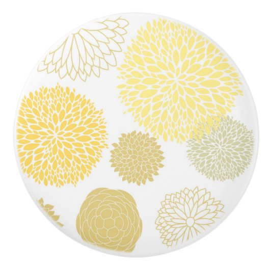 セラミックキャビネットのノブ セラミックノブ (正面)