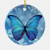 セラミッククリスマスオーナメントブルーモルフォバタフライ セラミックオーナメント (正面)
