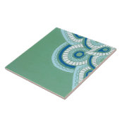 セラミックグリーンと青の幾何学的タイル タイル (側面)