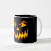 セラミックコーヒーマグハロウィン顔 ツートーンマグカップ (正面右)