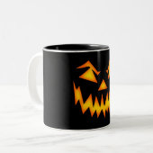 セラミックコーヒーマグハロウィン顔 ツートーンマグカップ (正面左)