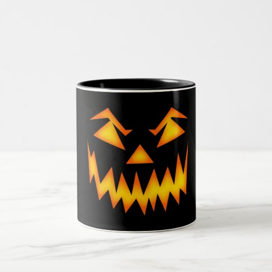 セラミックコーヒーマグハロウィン顔 ツートーンマグカップ (中央)