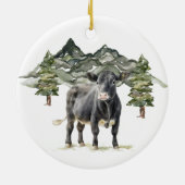 セラミックサークルオーナメント- Cow1 セラミックオーナメント (裏面)