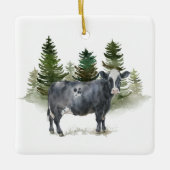 セラミックサークルオーナメント- Cow2 セラミックオーナメント (正面)