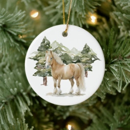 セラミックサークルオーナメント- Horse1 セラミックオーナメント