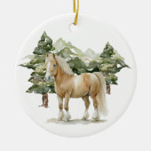 セラミックサークルオーナメント- Horse1 セラミックオーナメント (正面)