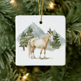 セラミックサークルオーナメント- Horse2 セラミックオーナメント