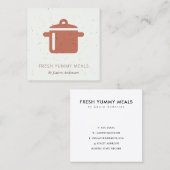 セラミックステラコッタラストポットミールシェフケータリング スクエア名刺 (正面/裏面)