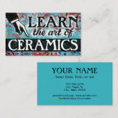 セラミックスレッスンの名刺 – Blue Red 名刺 (正面/裏面)