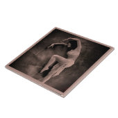 セラミックタイルとヴィンテージダンサー写真 タイル (側面)