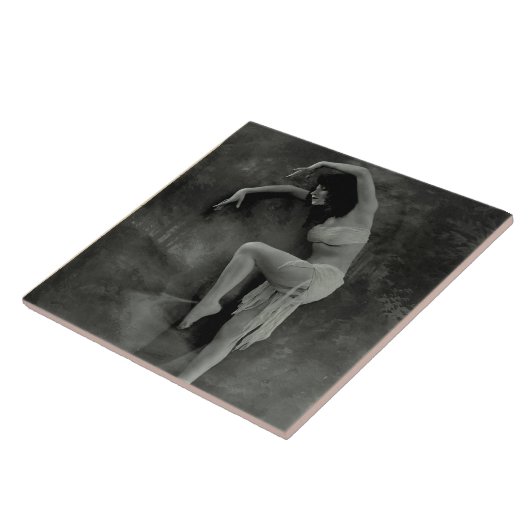 セラミックタイルとヴィンテージダンサー写真 タイル (側面)