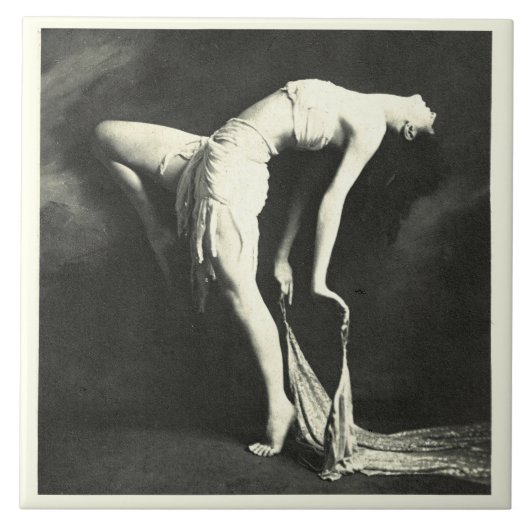 セラミックタイルとヴィンテージダンサー タイル (正面)