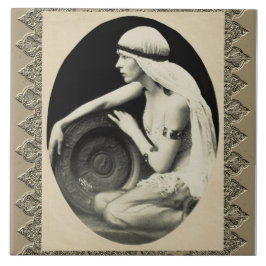 セラミックタイルとヴィンテージダンサー タイル