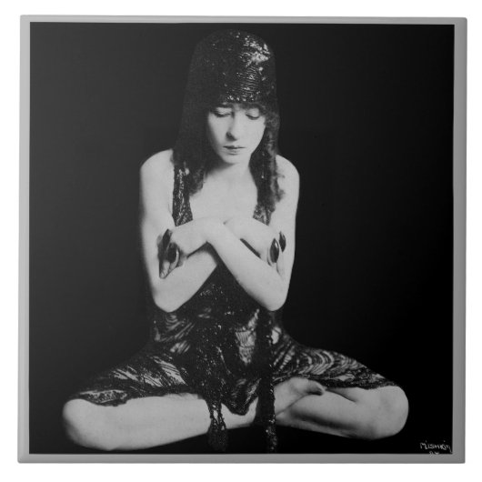 セラミックタイルとヴィンテージダンサー タイル (正面)