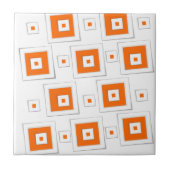 セラミックタイルのオレンジ色の正方形 タイル (正面)