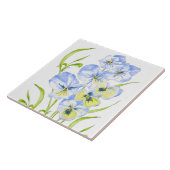 セラミックタイルの冷たい青いパンジー タイル (側面)