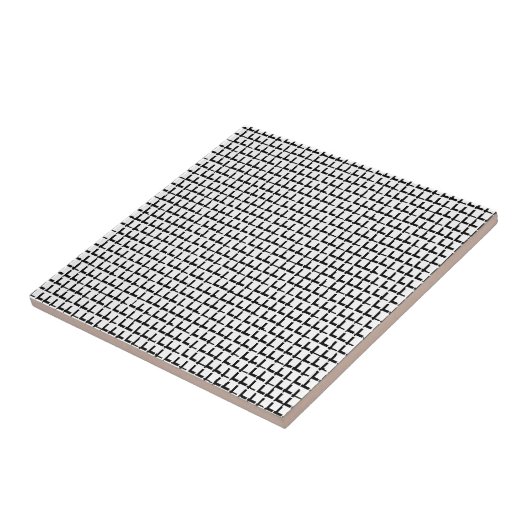 セラミックタイルの白黒 タイル (側面)