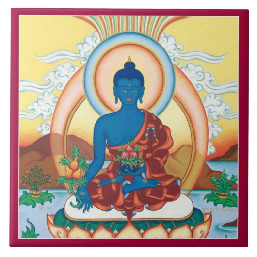 セラミックタイルの薬仏-治療のマスター タイル (正面)