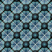 セラミックタイルの青と緑の繰り返しパターン タイル