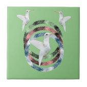 セラミックタイルの鳥の円 タイル (正面)