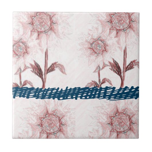 セラミックタイルひまわり タイル (正面)