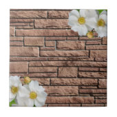 セラミックタイルれんがフローラ タイル (正面)