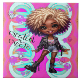 セラミックタイルを作成するために作成されたAfropunk タイル