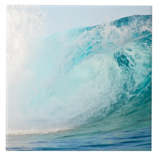 セラミックタイルを壊す太平洋の青い波 タイル (正面)