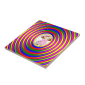 セラミックタイルカラフルストライプ円形 タイル (側面)