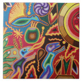 セラミックタイルカラフル – メキシカンタイル模様 タイル (正面)