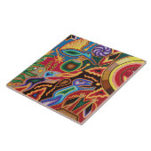 セラミックタイルカラフル – メキシカンタイル模様 タイル (側面)