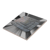 セラミックタイルグレーストライプ タイル (側面)