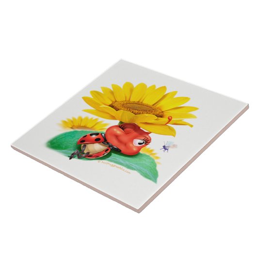 セラミックタイルディスプレイスリーピーラディバグ タイル (側面)