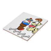 セラミックタイルドッグフルーツ タイル (側面)