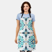 セラミックタイルパターン エプロン (着用した状態)