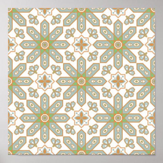 セラミックタイルパターン ポスター (正面)