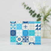 セラミックタイルパターン ポストカード (スタンド正面)