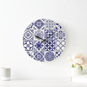 セラミックタイルパターン ラージ壁時計 (ホーム)