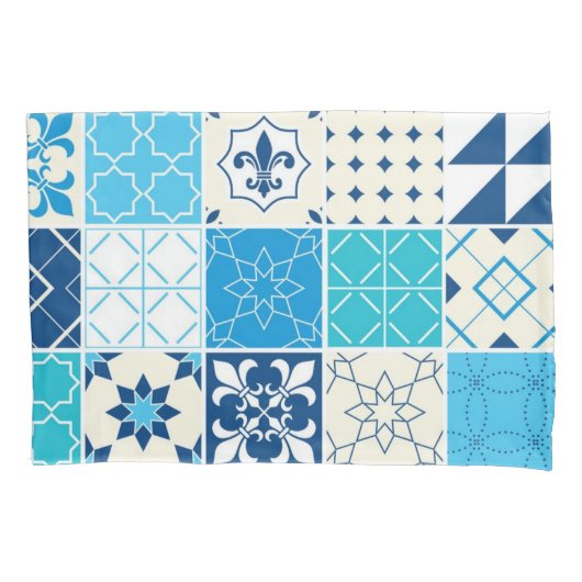 セラミックタイルパターン 枕カバー (正面)