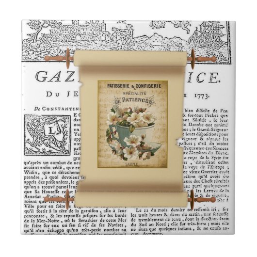 セラミックタイルパリフランスニュース タイル (正面)