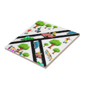 セラミックタイルパークキッズツリーズドッグカー タイル (側面)