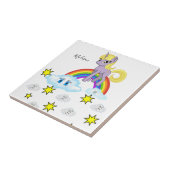 セラミックタイルパープルポニーレインボーハッピークラウド タイル (側面)