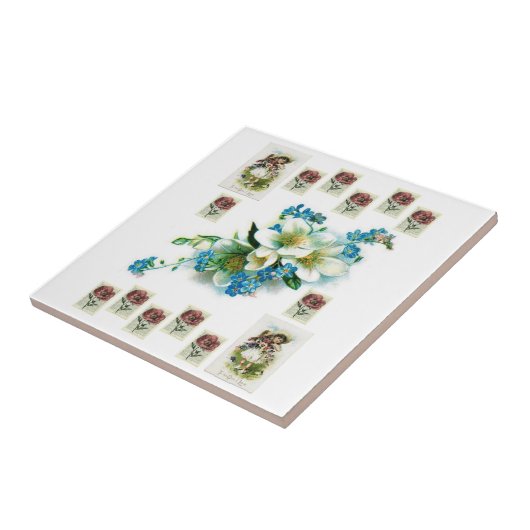 セラミックタイルビクトリアンフローラ タイル (側面)