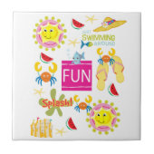 セラミックタイルビーチハウスおもしろい タイル (正面)