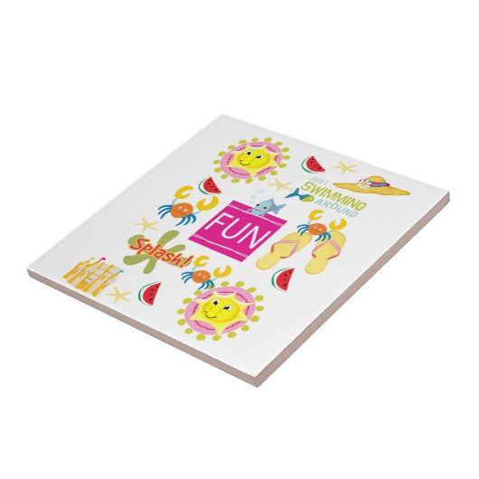 セラミックタイルビーチハウスおもしろい タイル (側面)