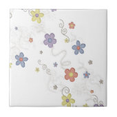 セラミックタイルフローラ花 タイル (正面)