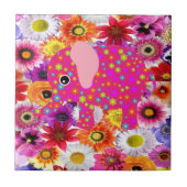 セラミックタイルフローラ象 タイル (正面)