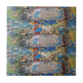 セラミックタイルブルー タイル (正面)