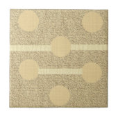 セラミックタイルベージュ円形 タイル (正面)